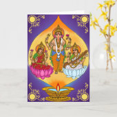 Lakshmi Ganesh  Karte (Gelbe Blume)