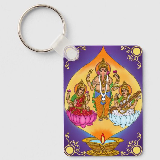Lakshmi Ganesh Keychain Schlüsselanhänger (Vorderseite)