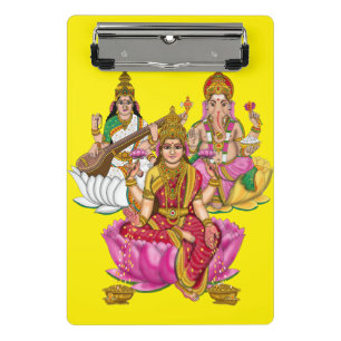 Lakshmi Ganesha Schreibwaren Mini Klemmbrett