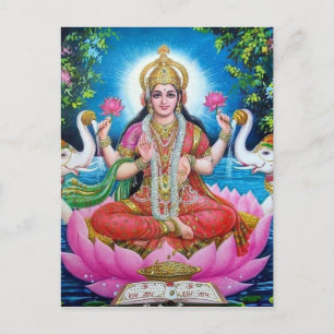 Lakshmi Goddess of Love, Prosperity, and Wealth Postkarte