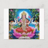Lakshmi Goddess of Love, Prosperity, and Wealth Postkarte (Vorderseite)