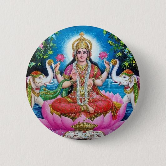 Lakshmi Göttin der Liebe, des Wohlstandes und des Button (Vorderseite)