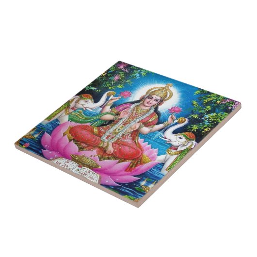 Lakshmi Göttin der Liebe, des Wohlstandes und des Fliese (Seite)