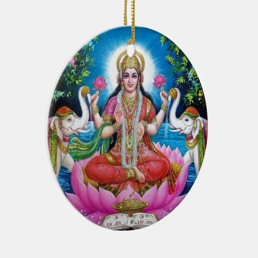 Lakshmi Göttin der Liebe, des Wohlstandes und des Keramik Ornament (Rechts)