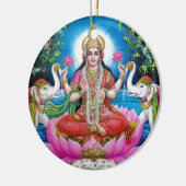 Lakshmi Göttin der Liebe, des Wohlstandes und des Keramik Ornament (Links)