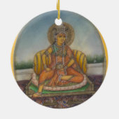 Lakshmi-Göttin des Wohlstands und Wohlstands Keramikornament (Hinten)