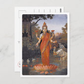 LAKSHMI-Göttin - sogar große Bilder - Postkarte (Vorne/Hinten)