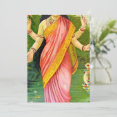 Lakshmi Hindu Goddess Einladung (Stehend Vorderseite)