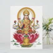 Lakshmi Hindu Goddess Karte (Stehend Vorderseite)