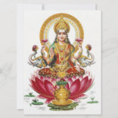 Lakshmi Hindu Goddess Karte (Vorderseite)