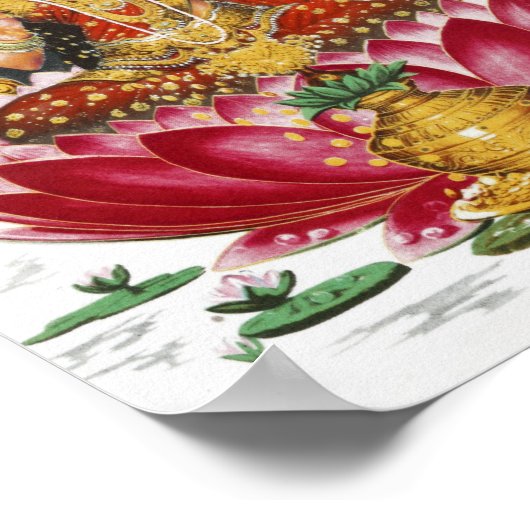 Lakshmi Hindu Goddess Poster (Ecke)