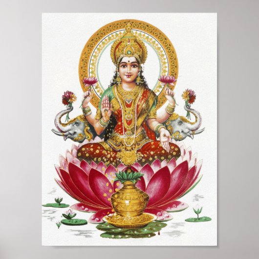 Lakshmi Hindu Goddess Poster (Vorne)