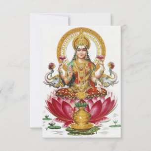 Lakshmi Hindu-Göttin Dankeskarte