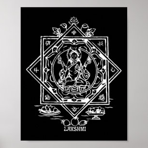 Lakshmi Indische Göttin des Reichtums Hinduismus Y Poster
