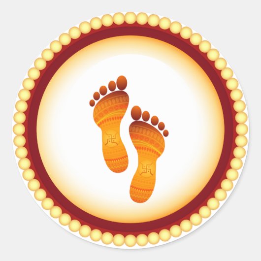 Lakshmi mata per runder aufkleber (Vorderseite)