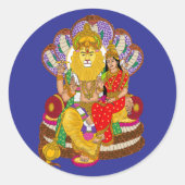 Lakshmi Narasimha-Aufkleber Runder Aufkleber (Vorderseite)