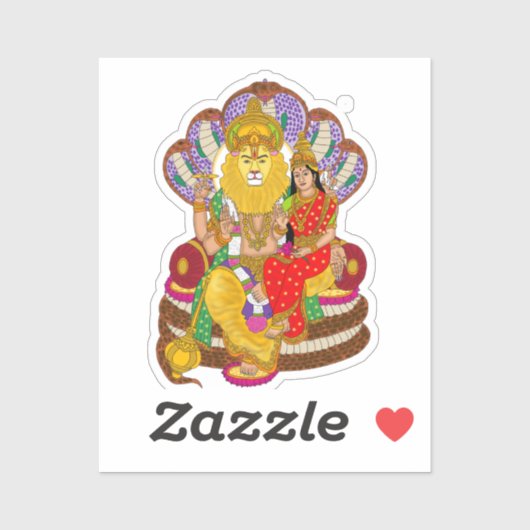 Lakshmi Narasimha Sticker (Blatt)