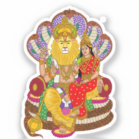 Lakshmi Narasimha Sticker (Vorderseite)