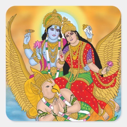 Lakshmi Narayan Aufkleber – Göttlicher spirituelle (Vorderseite)