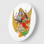 Lakshmi Narayan Clock – Divine Wall Decor & Home D Große Wanduhr (Winkel)