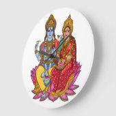 Lakshmi Narayan Clock Große Wanduhr (Winkel)