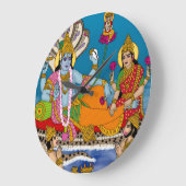 Lakshmi Narayan Clock Große Wanduhr (Winkel)