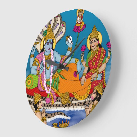 Lakshmi Narayan Clock Große Wanduhr (Winkel)
