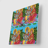 Lakshmi Narayan Clock Quadratische Wanduhr (Winkel)