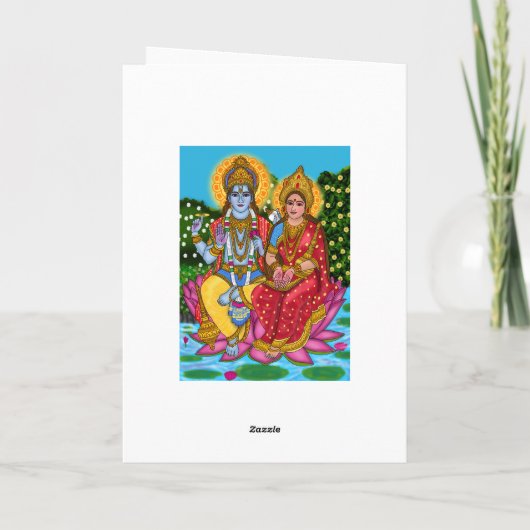 Lakshmi Narayan Greeting Card Karte (Rückseite)