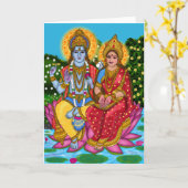 Lakshmi Narayan Greeting Card Karte (Gelbe Blume)