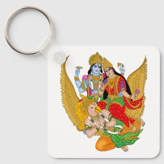 Lakshmi Narayan Keyring – Divine Keychain for Dail Schlüsselanhänger (Vorderseite)