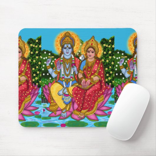 Lakshmi Narayan Mouse Pad Mousepad (Mit Mouse)