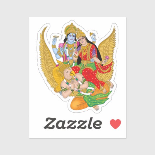 Lakshmi Narayan Sticker – Divine Spiritual Sticker (Blatt)