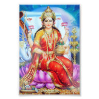 Lakshmi Print (4 Zoll x 6 Zoll) - Version 1
