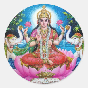 Lakshmi runder Aufkleber