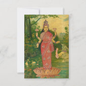 Lakshmi von Raja Ravi Varma Dankeskarte (Vorderseite)