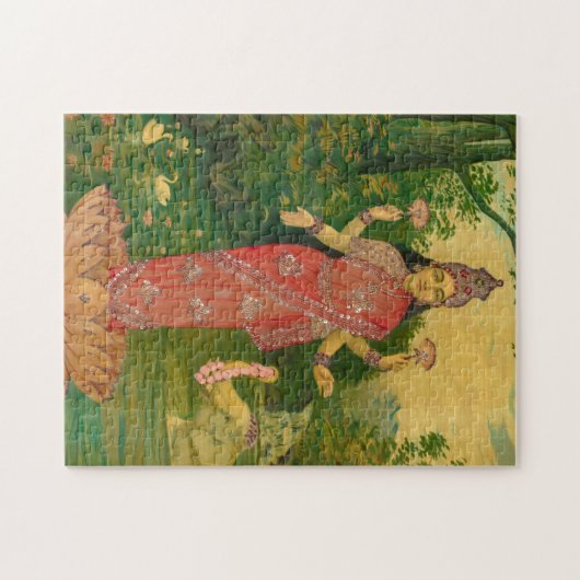 Lakshmi von Raja Ravi Varma Puzzle (Horizontal)