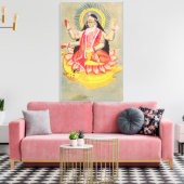 Laksmi, auf einem Thron von Lotus-Blätter, c.1890 Leinwanddruck (Insitu (Wohnzimmer))