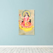 Laksmi, auf einem Thron von Lotus-Blätter, c.1890 Leinwanddruck (Insitu (Holzboden))