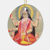 Laksmi, das auf einem Thron des Lotos-Blätter, Keramik Ornament (Links)