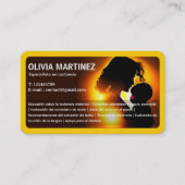 Laktation Zweisprachige Spanische Visitenkarte (Rückseite)