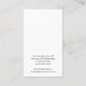 Laktierungs-Berater-Damast-FarbBar Visitenkarte (Rückseite)