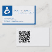 Laktierungs-Berater mit QR Code Visitenkarte (Vorne/Hinten)