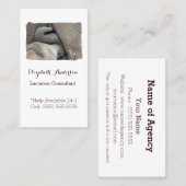 Laktierungs-Berater-stillender Baby-Elefant Visitenkarte (Vorne/Hinten)