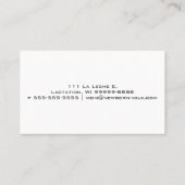 Laktierungs-Berater Visitenkarte (Rückseite)