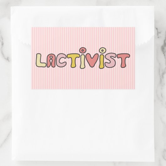 Laktivist Rechteckiger Aufkleber (Tasche)