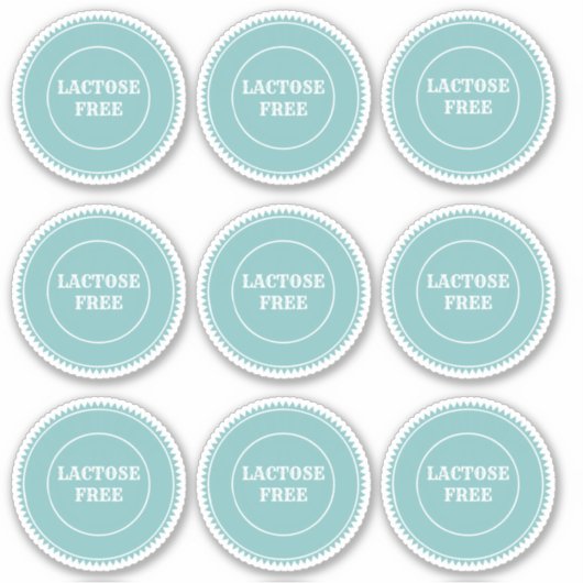 Laktosefreie Allergien Sicher kulinarisch Aufkleber (Vorderseite)