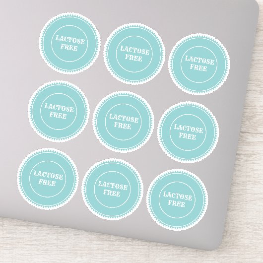 Laktosefreie Allergien Sicher kulinarisch Aufkleber (Detail)
