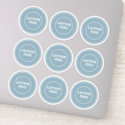 Laktosefreie Allergien Sicher kulinarisch Aufkleber (Detail)