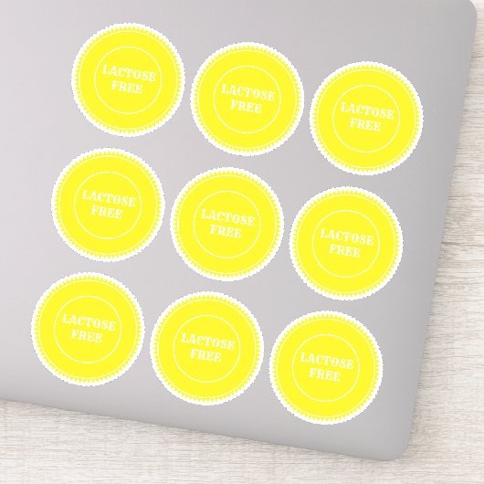 Laktosefreie Allergien Sicher kulinarisch Aufkleber (Detail)
